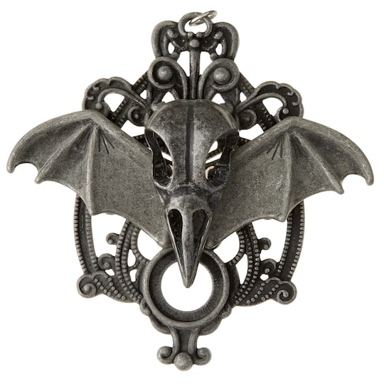 12 Pack: Found Objects™ Oxidized Silver Bat Pendant by Bead Landing™